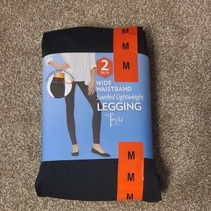 NWT Felina Black Sueded Leggings 2-Pack